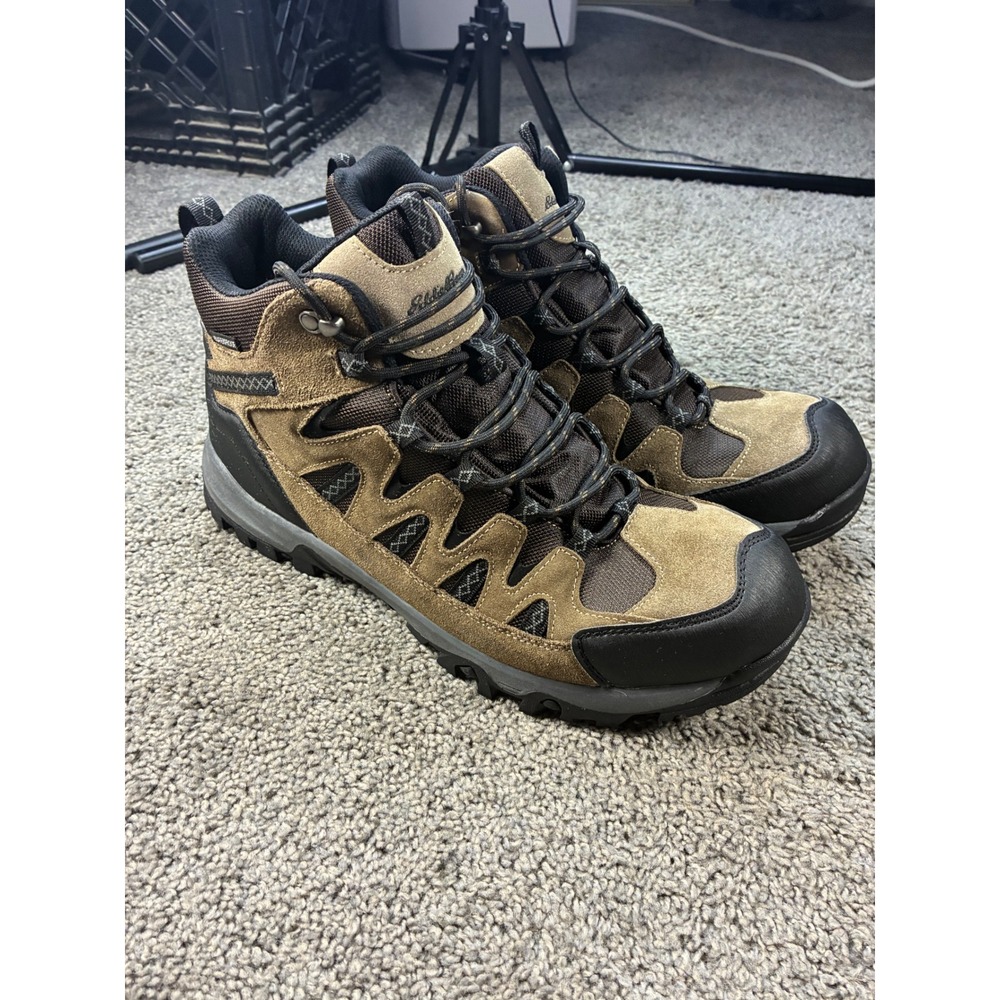 Eddie Bauer Men's Ridgeline Waterproof Hiking Boots Size 13 M Brown Leather NWOT